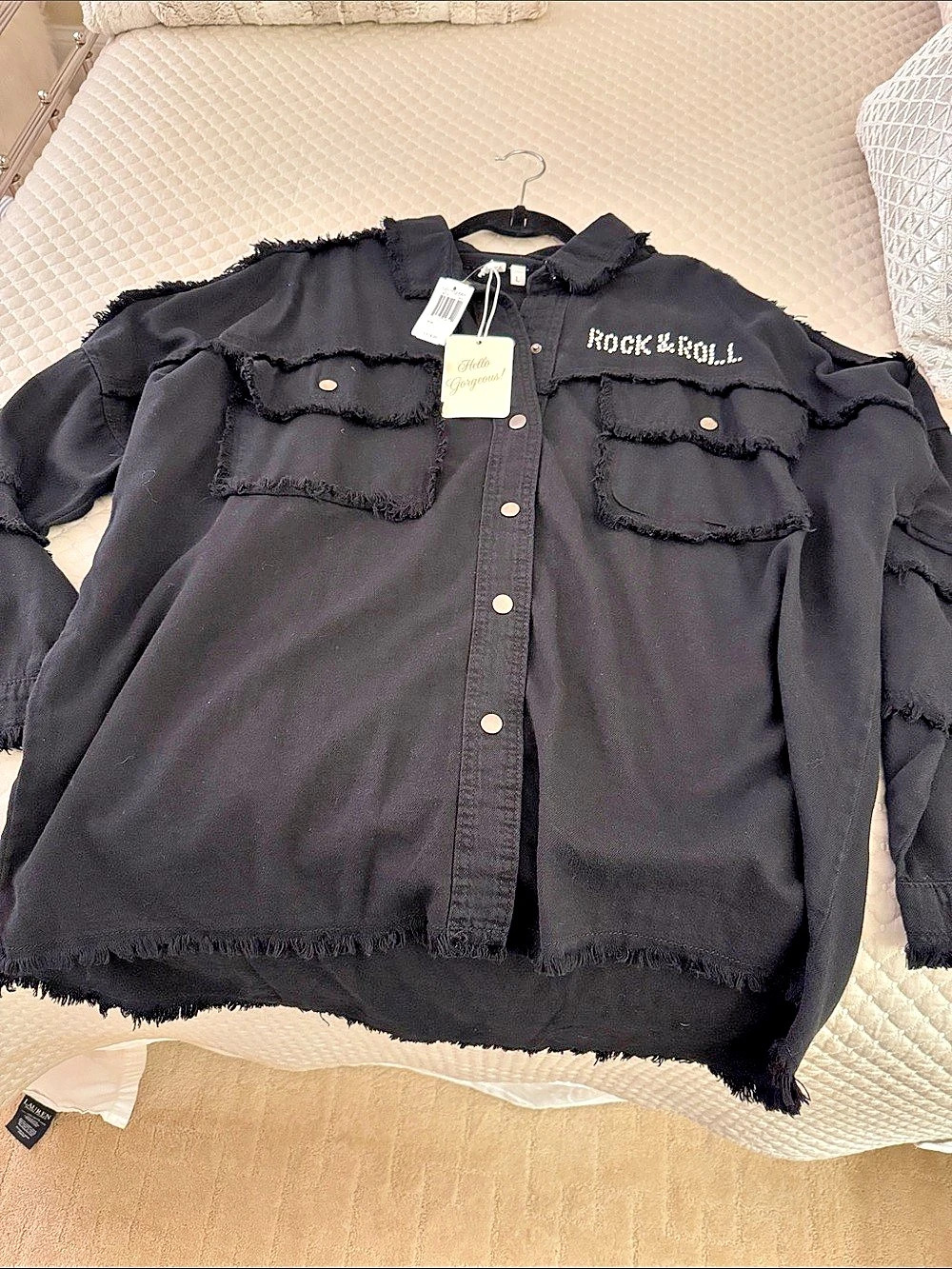 Rock & Roll Black Rhinestone Western Jacket NWT